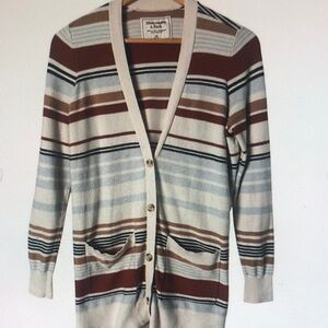 Men's Striped Cardigan Sweater
